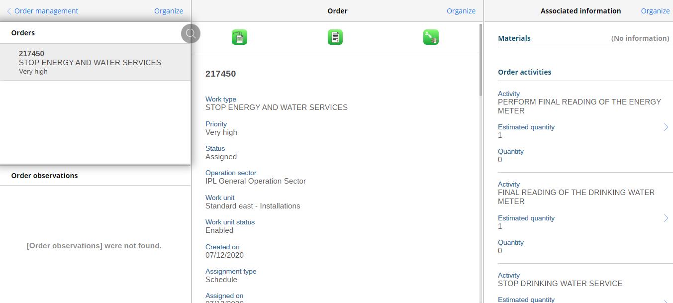 Order Management Functionality