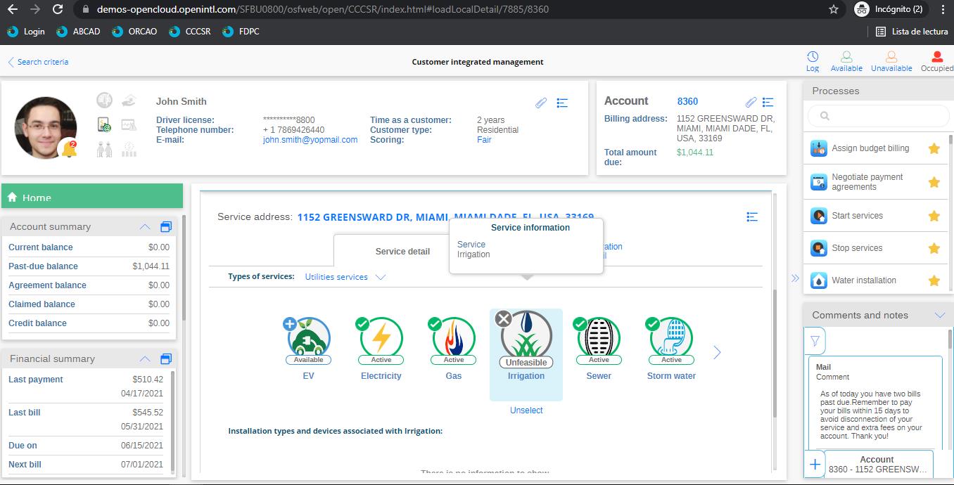 Customer Integrated Management Functionality