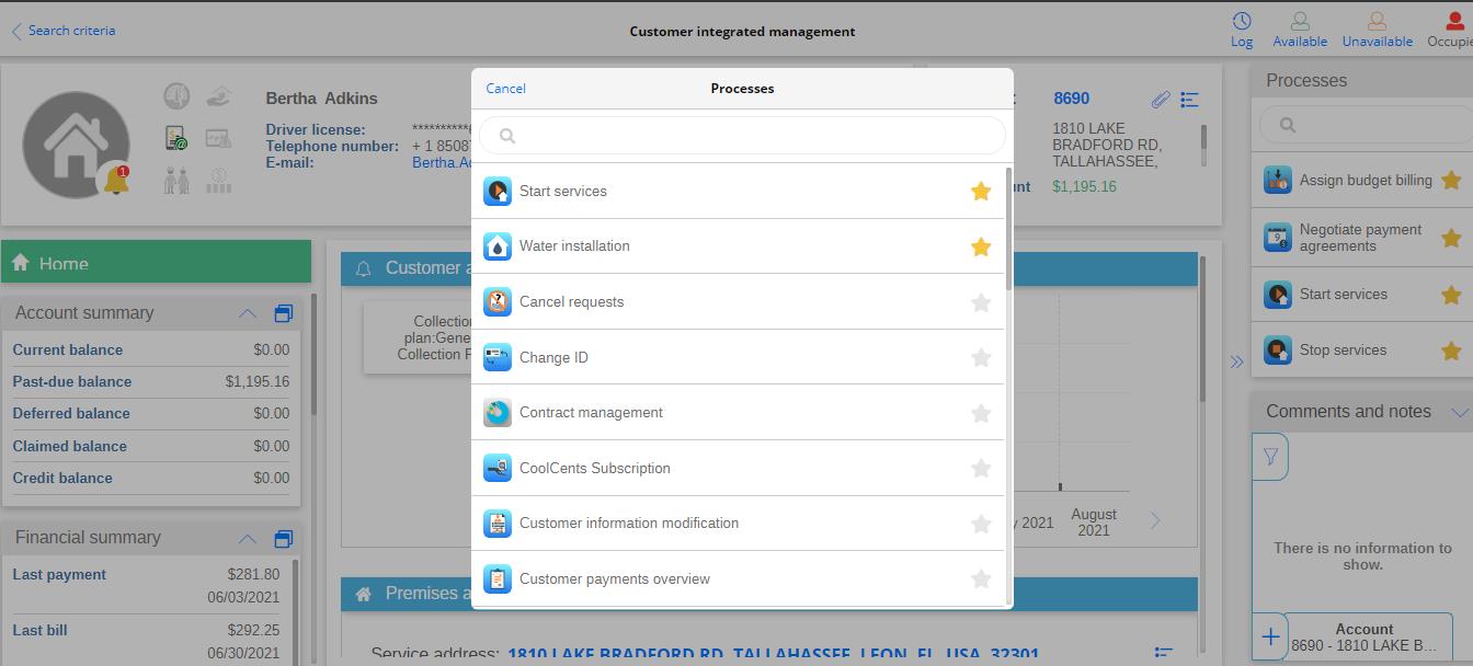 Customer Integrated Management Functionality