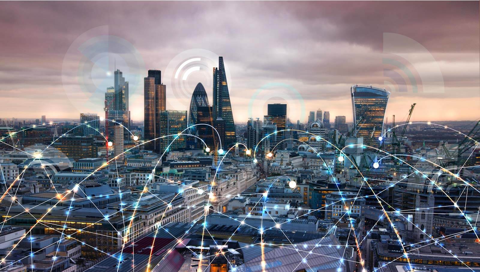 Connected city with broadband and utility services provided by smartflex