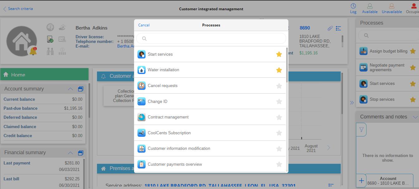 Customer Integrated Management Functionality 